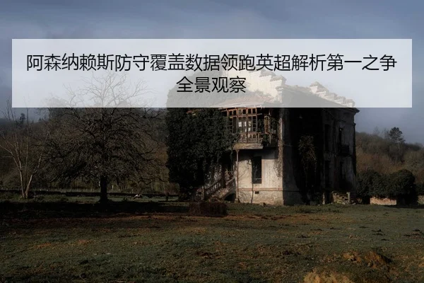阿森纳赖斯防守覆盖数据领跑英超解析第一之争全景观察